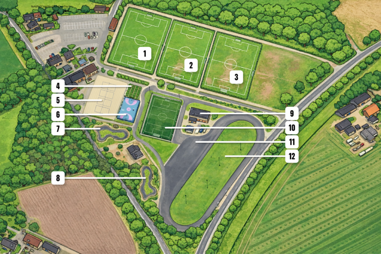 Plattegrond - Sportpark Zuid met nummering